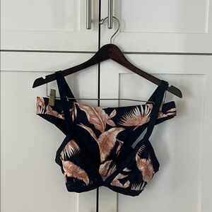 Rip Curl Navy and Peach Floral Bikini